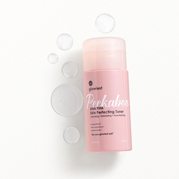 SALE! 🆕 GLOWIEST - Peekaboo AHA PHA Skin Perfecting Toner 120ml - Picture 2 of 3